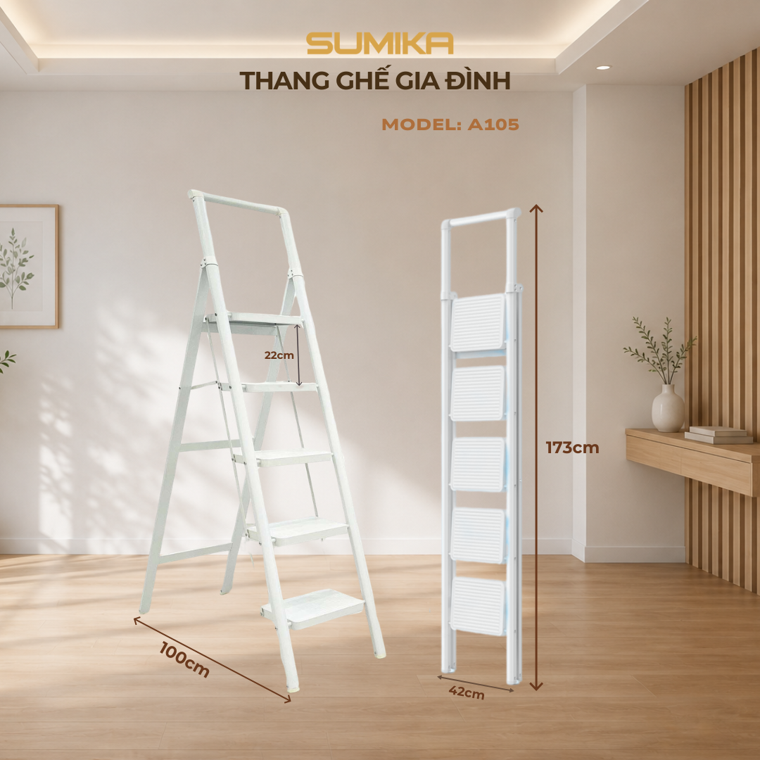 Thang ghế gia đình 5 bậc SUMIKA A105 
