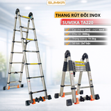  Thang Inox rút chữ A SUMIKA TA220, chiều cao 2.2M 
