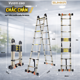  Thang Inox rút chữ A SUMIKA TA250, chiều cao 2.5M 