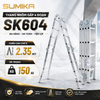 Thang nhôm gấp 4 đoạn SUMIKA SK604, chữ A cao 2.35m, chữ I cao 4.7m 