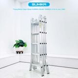  Thang nhôm gấp 4 đoạn SUMIKA SKM605, chữ A cao 2.9m, chữ I cao 5.8m 