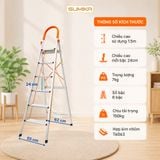  Thang nhôm ghế 6 bậc SUMIKA SK306, chiều cao 1M5, tải trọng 150kg 