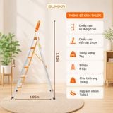  Thang nhôm ghế 6 bậc SUMIKA SK306, chiều cao 1M5, tải trọng 150kg 