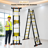  Thang Nhôm Rút Đôi SUMIKA SKS560D, Sơn Tĩnh Điện, Chữ A Cao 2.8M, Chữ I Cao 5.6M 