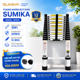  Thang nhôm rút đơn SUMIKA SK510, chiều cao 5.1m 