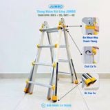 Thang nhôm rút lồng JUMBO A404, chữ A cao nhất 2M 