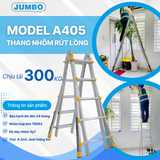  Thang nhôm rút lồng JUMBO A405, chữ A cao nhất 2.5m 