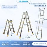  Thang nhôm rút lồng SUMIKA SKM403A, chữ A cao nhất 1.7m 