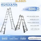  Thang nhôm chữ A rút lồng SUMIKA SKM405, chữ A cao nhất 2.5m 