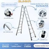  Thang nhôm chữ A rút lồng SUMIKA SKM405, chữ A cao nhất 2.5m 
