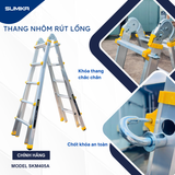  Thang nhôm chữ A rút lồng SUMIKA SKM405A, chữ A cao nhất 2.9m 