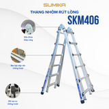  Thang Nhôm Rút Lồng SUMIKA SKM406, Chữ A Cao 3.15M, Chữ I Cao 6.3M 