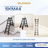  Thang Nhôm Chữ A Rút Lồng SUMIKA SKM44, Chiều Cao 2M, Tải Trọng 300kg 
