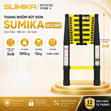  Thang nhôm rút gọn Sumika SKS380, sơn tĩnh điện, chiều cao 3.8m 