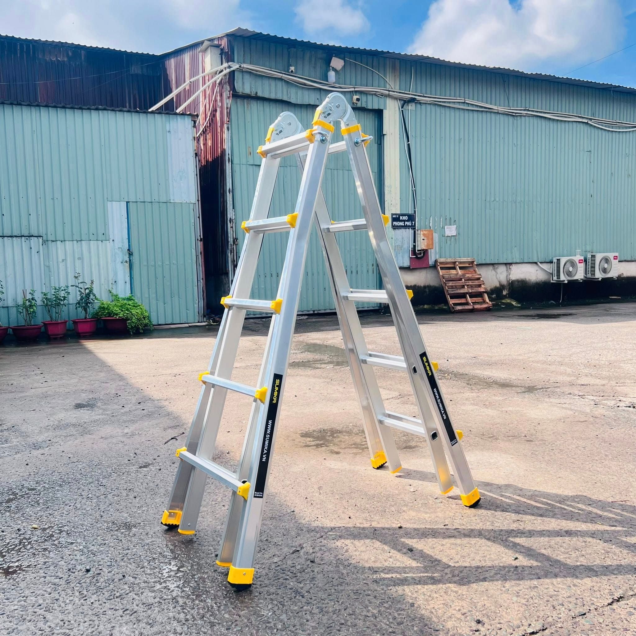  Thang nhôm chữ A rút lồng SUMIKA SKM405A, chữ A cao nhất 2.9m 