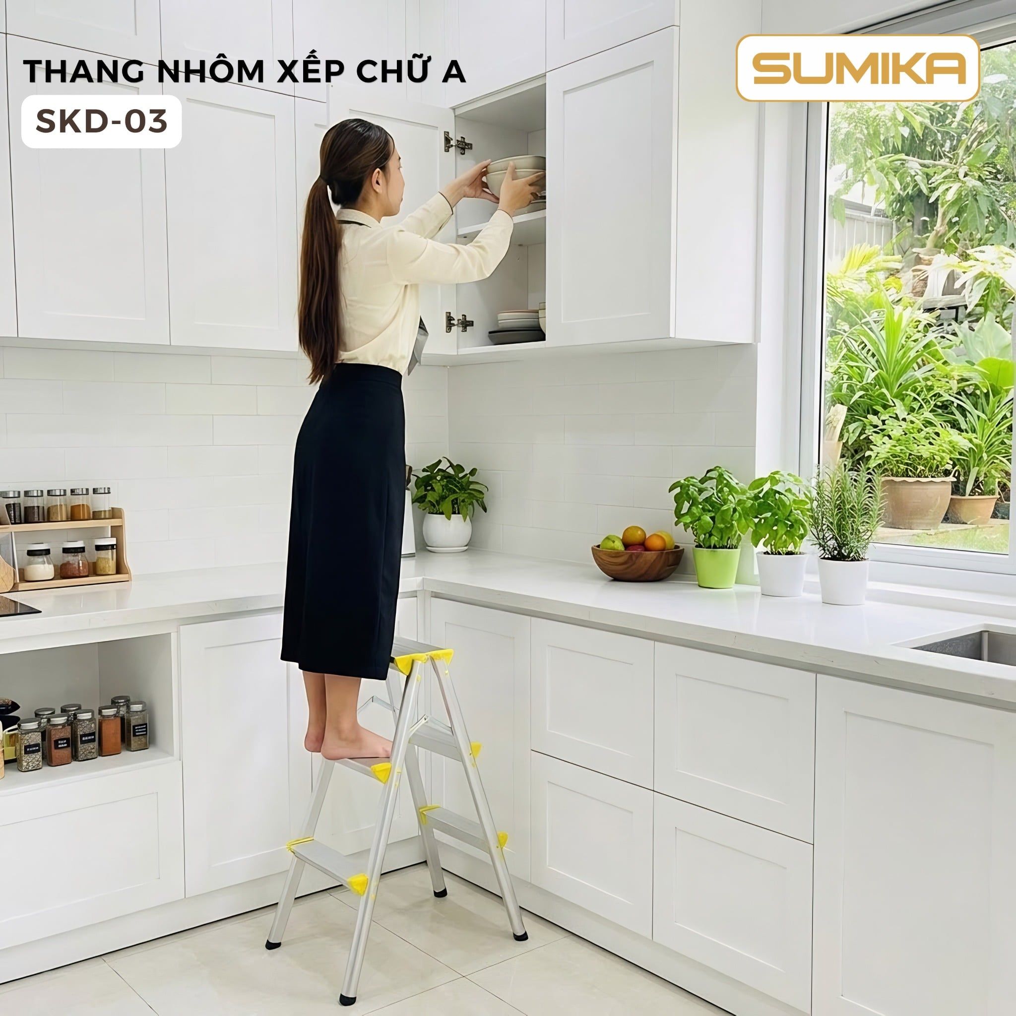  Thang nhôm xếp chữ A SUMIKA SKD03 
