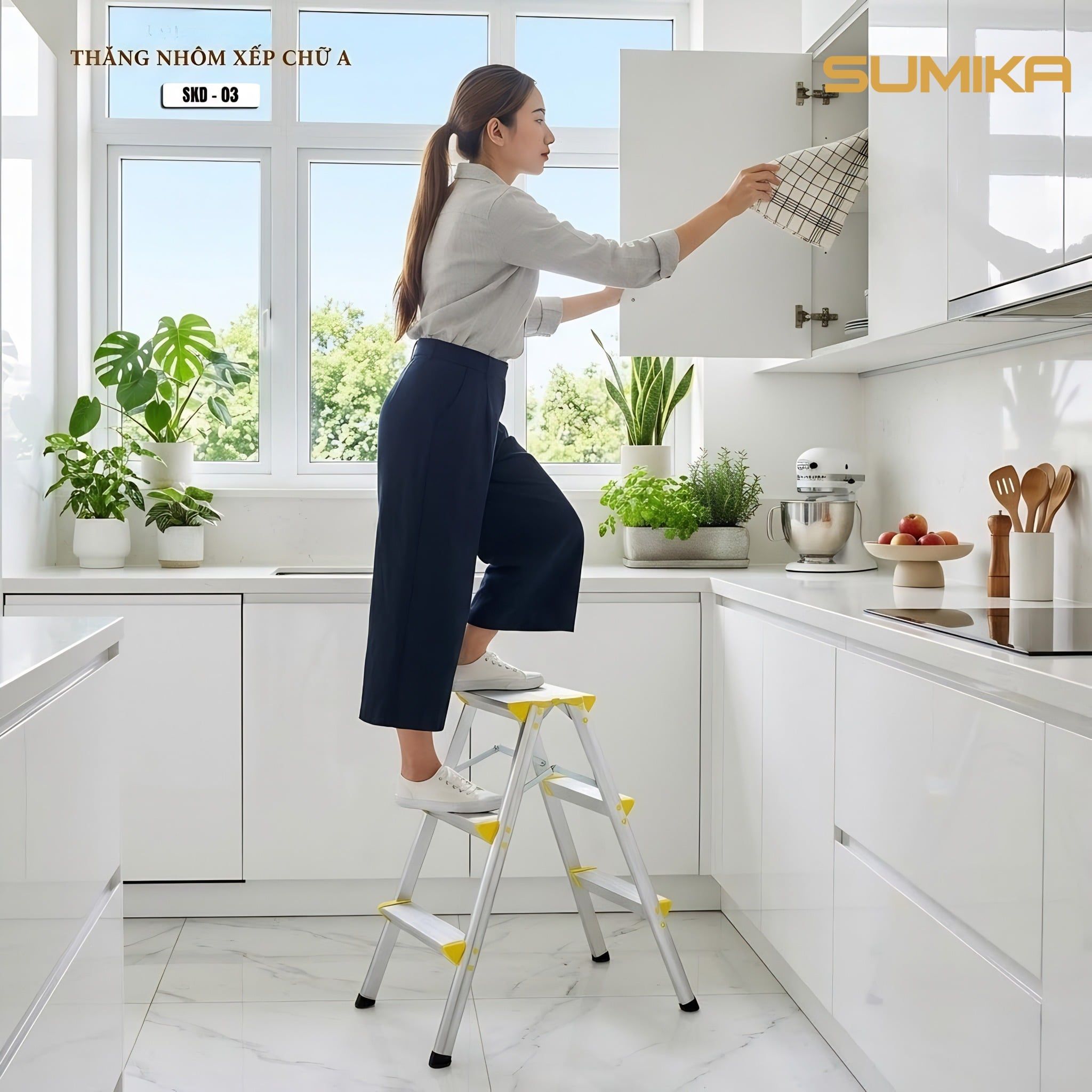  Thang nhôm xếp chữ A SUMIKA SKD03 