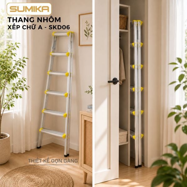  Thang nhôm xếp chữ A SUMIKA SKD06 