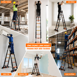  Thang rút đôi thép Carbon SUMIKA TA190C, chữ A cao 1M9 