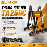  Thang rút đôi thép Carbon SUMIKA TA250C, chữ A cao 2M5 