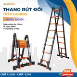  Thang rút đôi thép Carbon SUMIKA TA250C, chữ A cao 2M5 