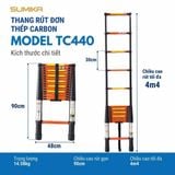  Thang rút đơn thép Carbon SUMIKA TC440, chiều cao 4m4 
