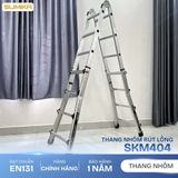  Thang nhôm rút lồng chữ A SUMIKA SKM404, chữ A cao 2m 