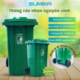 Thùng rác nhựa SUMIKA B240, thùng chứa 240L 