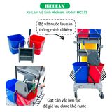  Xe đẩy làm vệ sinh HiClean HC173 