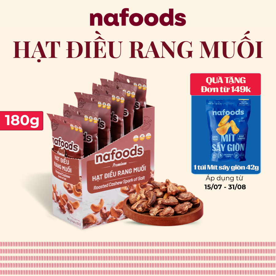  Hạt Điều Rang Muối Hộp 180g 