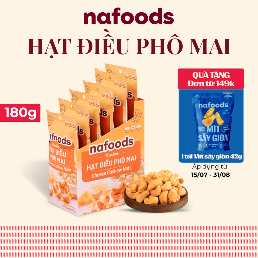  Hạt Điều Phô Mai Hộp 180g 