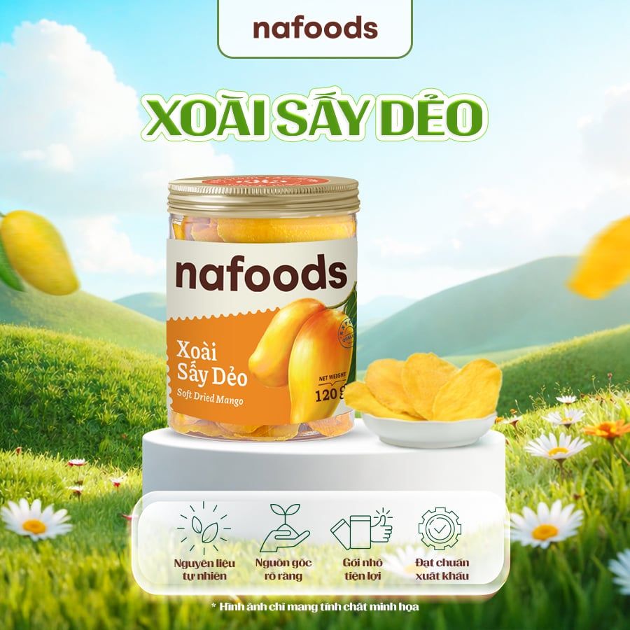  [Mua 1 Tặng 1] Xoài Sấy Dẻo Có Đường Hộp 120g 