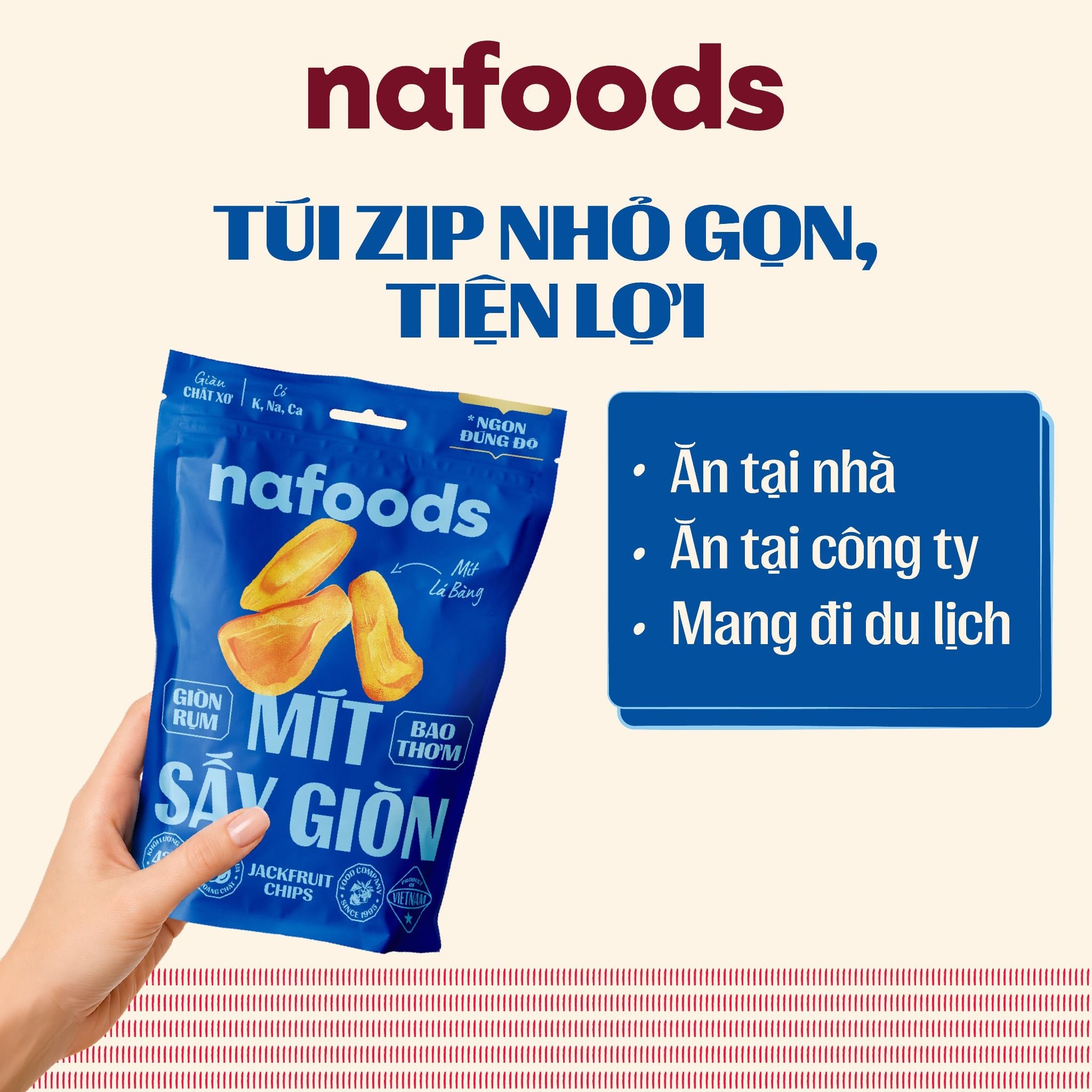  [Mua 14 Tặng 4] Mít Sấy Giòn Nafoods Gói 42g 