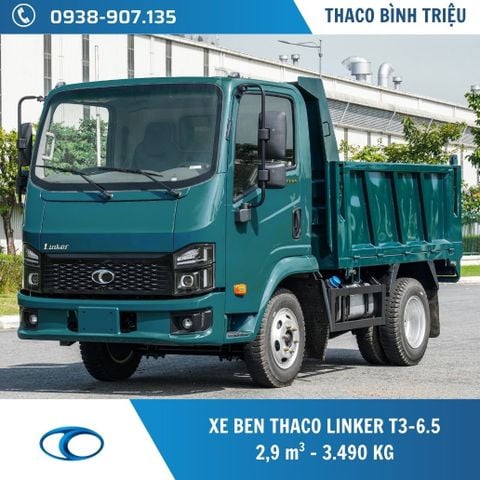 Xe ben Thaco Linker T3-6.5 | Xe ben Thaco 3.49 tấn | Xe ben 2,9 khối 