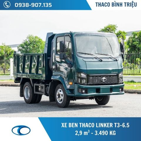 Xe ben Thaco Linker T3-6.5 | Xe ben Thaco 3.49 tấn | Xe ben 2,9 khối