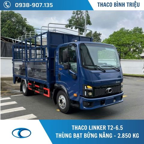 Xe tải Thaco 3 tấn | Linker T2-6.5 | Thùng bạt bửng nâng