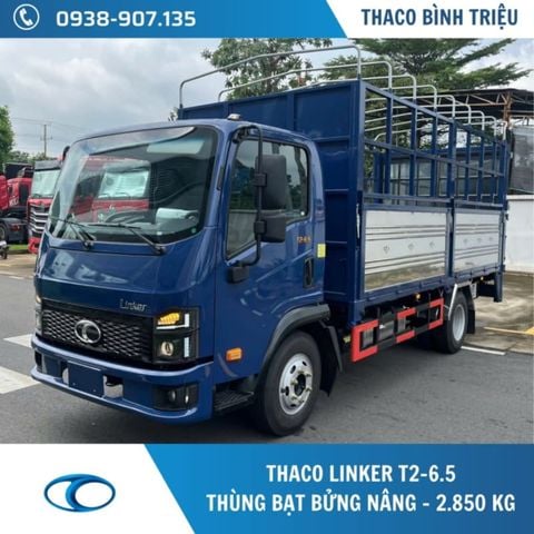 Xe tải Thaco 3 tấn | Linker T2-6.5 | Thùng bạt bửng nâng 