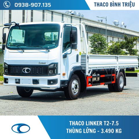 Xe tải Thaco 3.5 tấn | Linker T2-7.5 | Thùng lửng 5,2 m