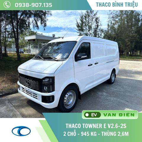 XE VAN ĐIỆN | THACO TOWNER E V2.6-2S | 2 CHỖ | 945 KG