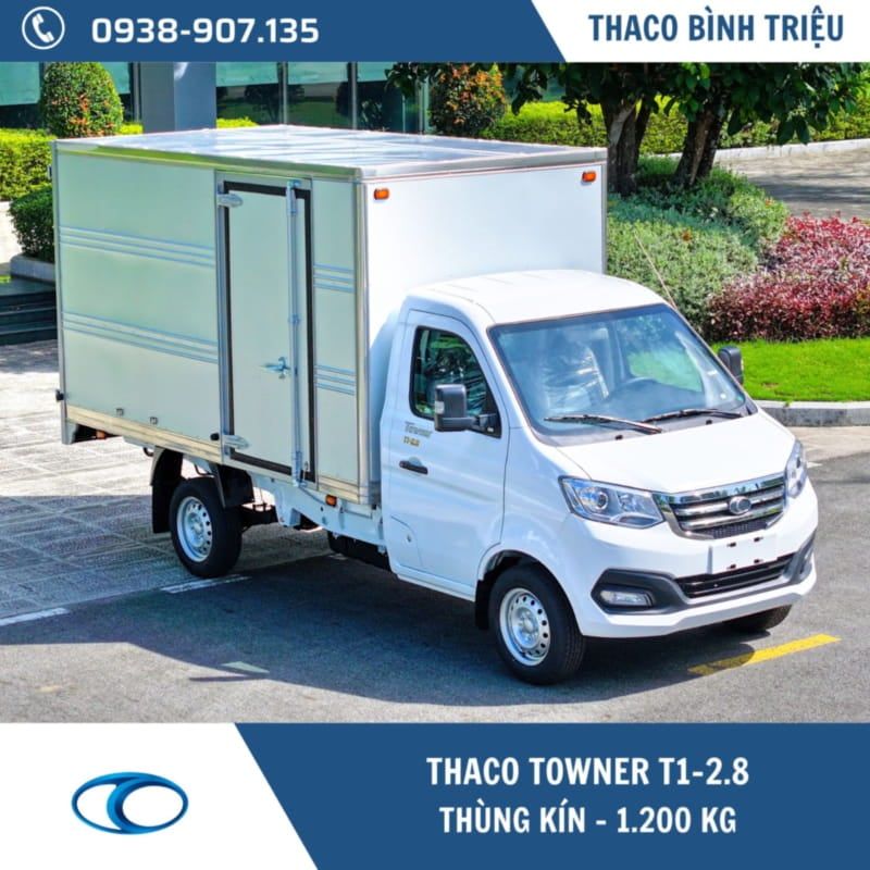 THACO TOWNER T1-2.8 | THÙNG KÍN | 1200 KG