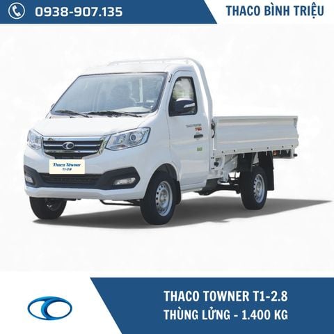 Xe tải THACO Towner T1-2.8 | Thùng lửng | Xe tải 1400 kg 