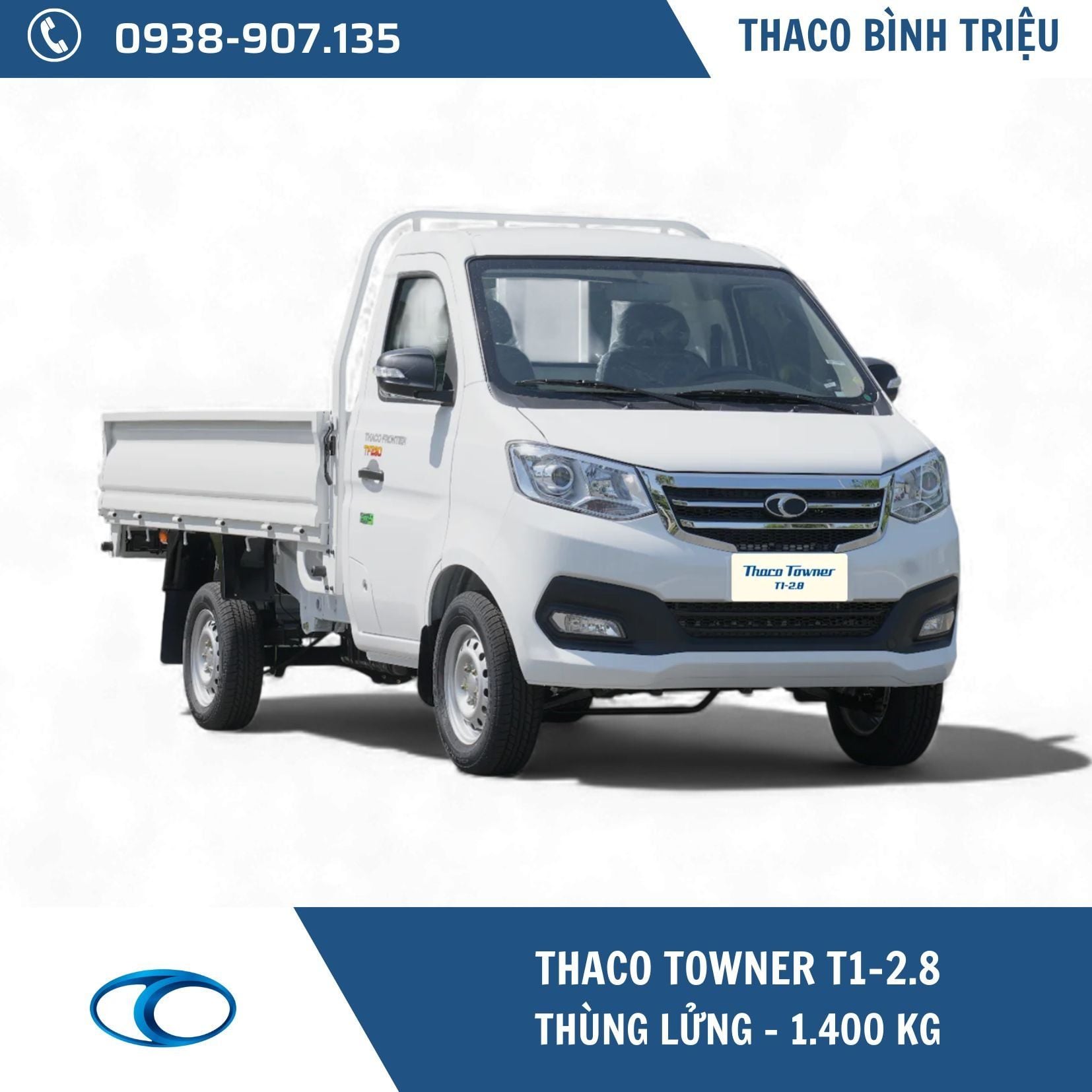 THACO TOWNER T1-2.8 | THÙNG LỬNG | 1400KG
