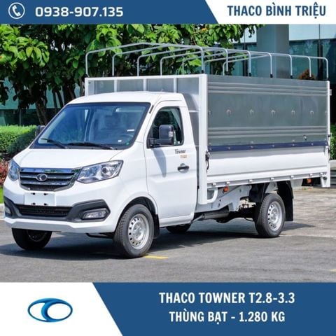 THACO TOWNER T2.8-3.3 | THÙNG BẠT | 1280KG 
