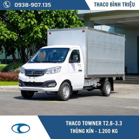 THACO TOWNER T2.8-3.3 | THÙNG KÍN | 1200 KG 