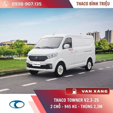 XE TẢI VAN THACO 2 CHỖ | TOWNER V2.3-2S | 945 KG | THÙNG 2,3M