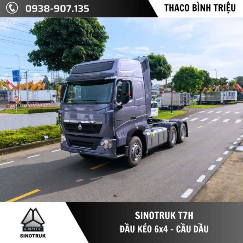 ĐẦU KÉO HOWO SINOTRUK T7H 6x4 | CẦU DẦU