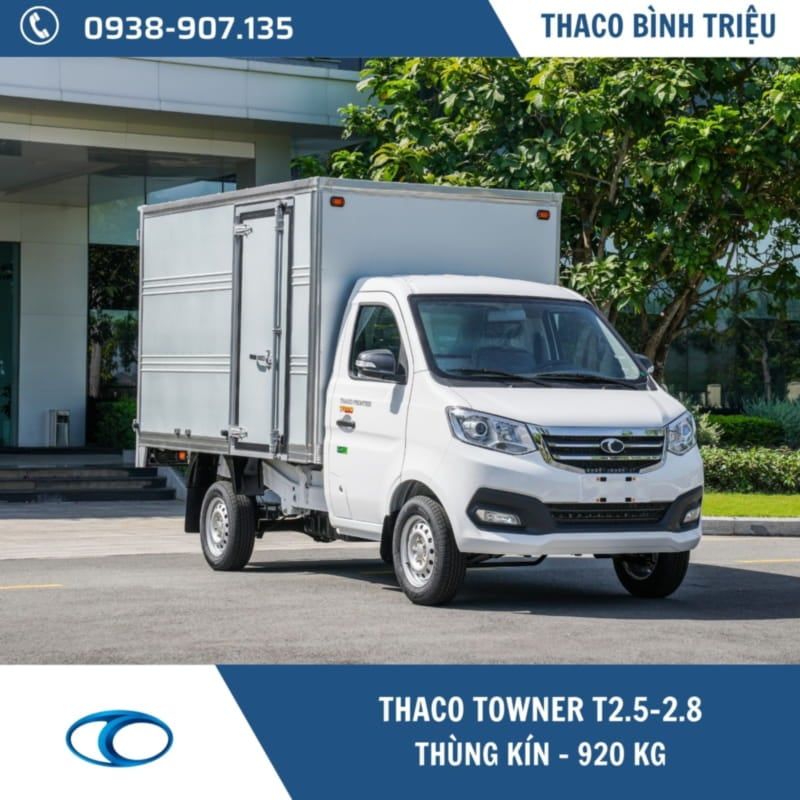 THACO TOWNER T2.5-2.8 | THÙNG KÍN | 920KG