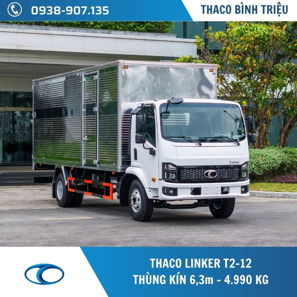 XE TẢI 5 TẤN THACO LINKER T2-12  - THÙNG KÍN 6,3M