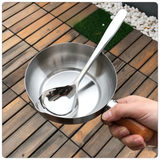  Nồi (Quánh) Nhỏ Inox 304 Cán Gỗ Tiện Lợi 