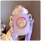  Bình Giữ Nhiệt 700ml Có Quai Đeo Kiểu Dáng Dễ Thương 